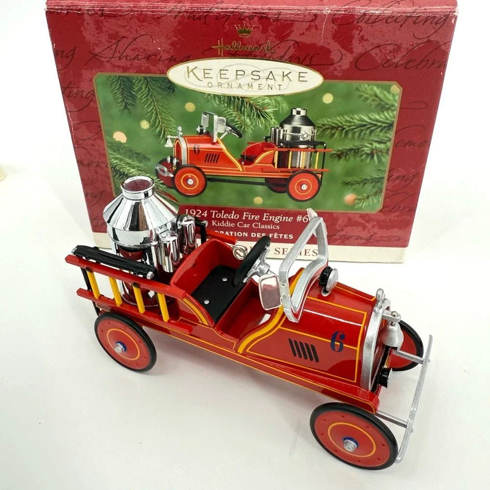 New Hallmark Keepsake Ornament 1924 Toledo Fire Engine‎ #6 Kiddie Car Classics